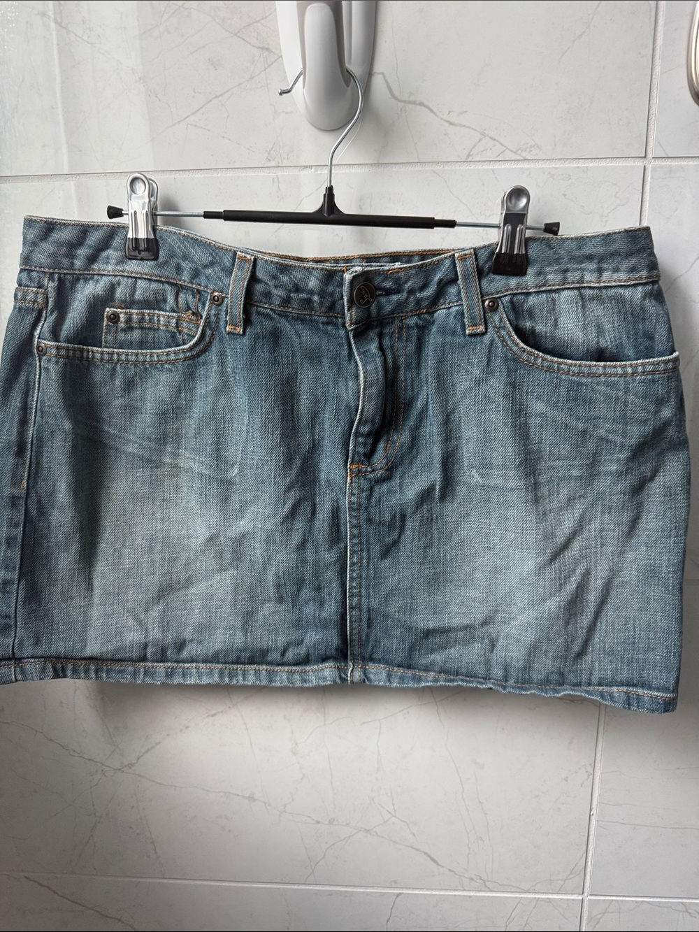 Lux Light Blue Denim Waistband with Navy Embroidered Logo